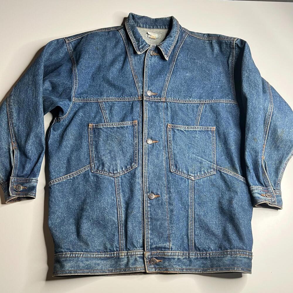 Vintage Jordache Denim Chore Jacket 80s 90s Made in Hong Kong Men’s Size‎ L